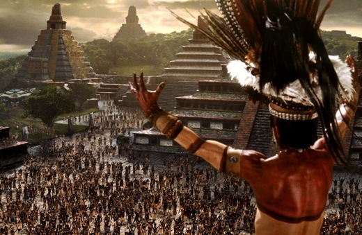 Image above Still from movie Apocalypto portraying collapse of Incan 