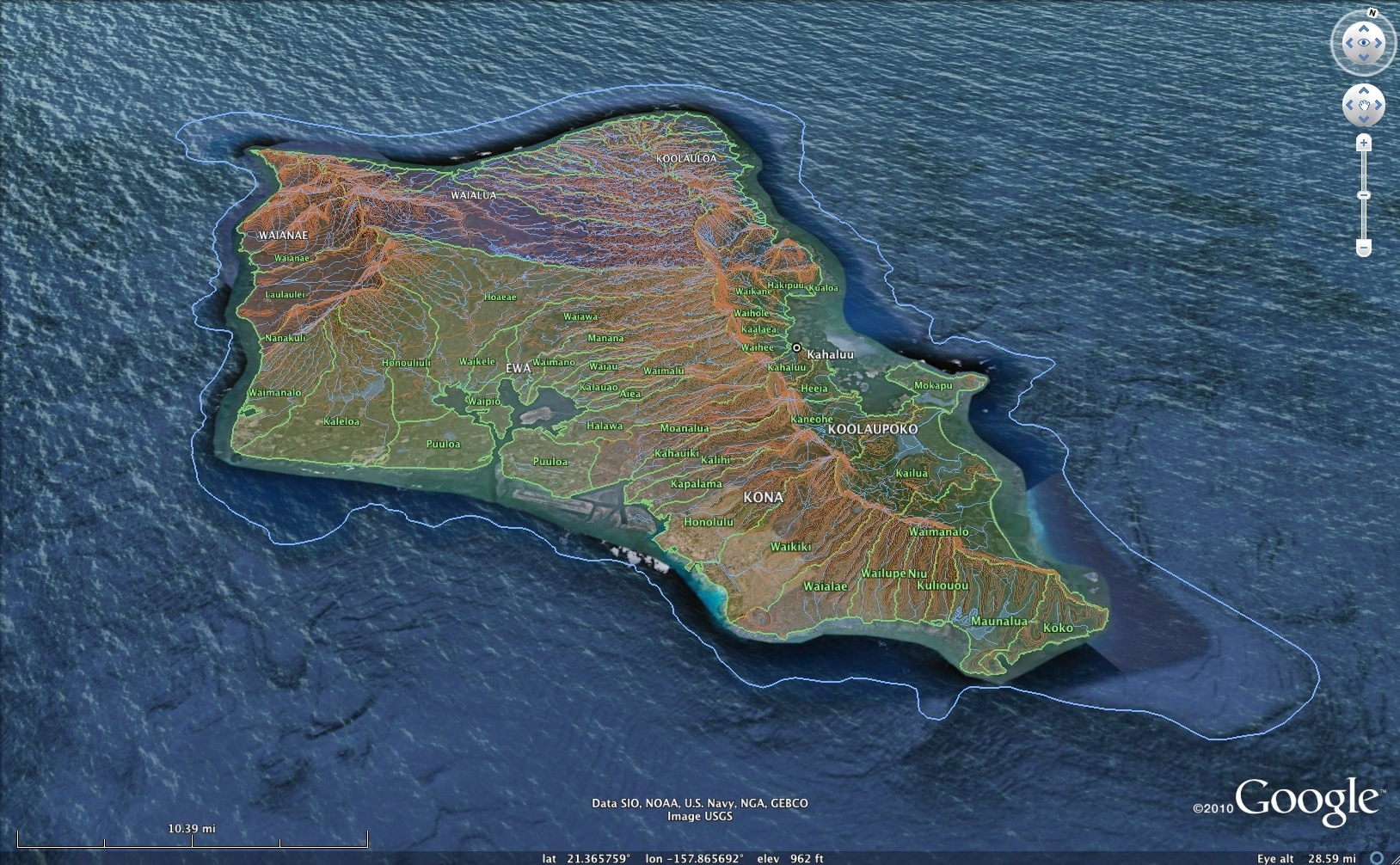Google Traffic Map Oahu